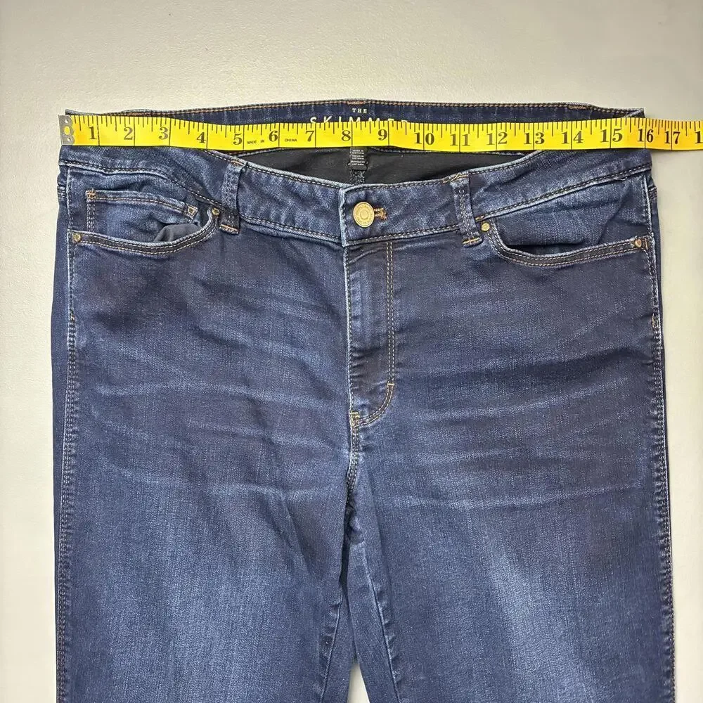 Chico's The Skimmer Women's Skinny Jeans Size 12 Dark Wash